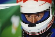 Andrea de Cesaris during practice for the British Grand Prix, 1991. Photo: Getty Images